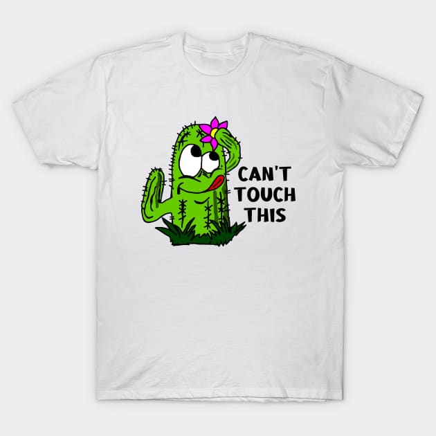 Funny Cartoon Cactus T-Shirt by imphavok